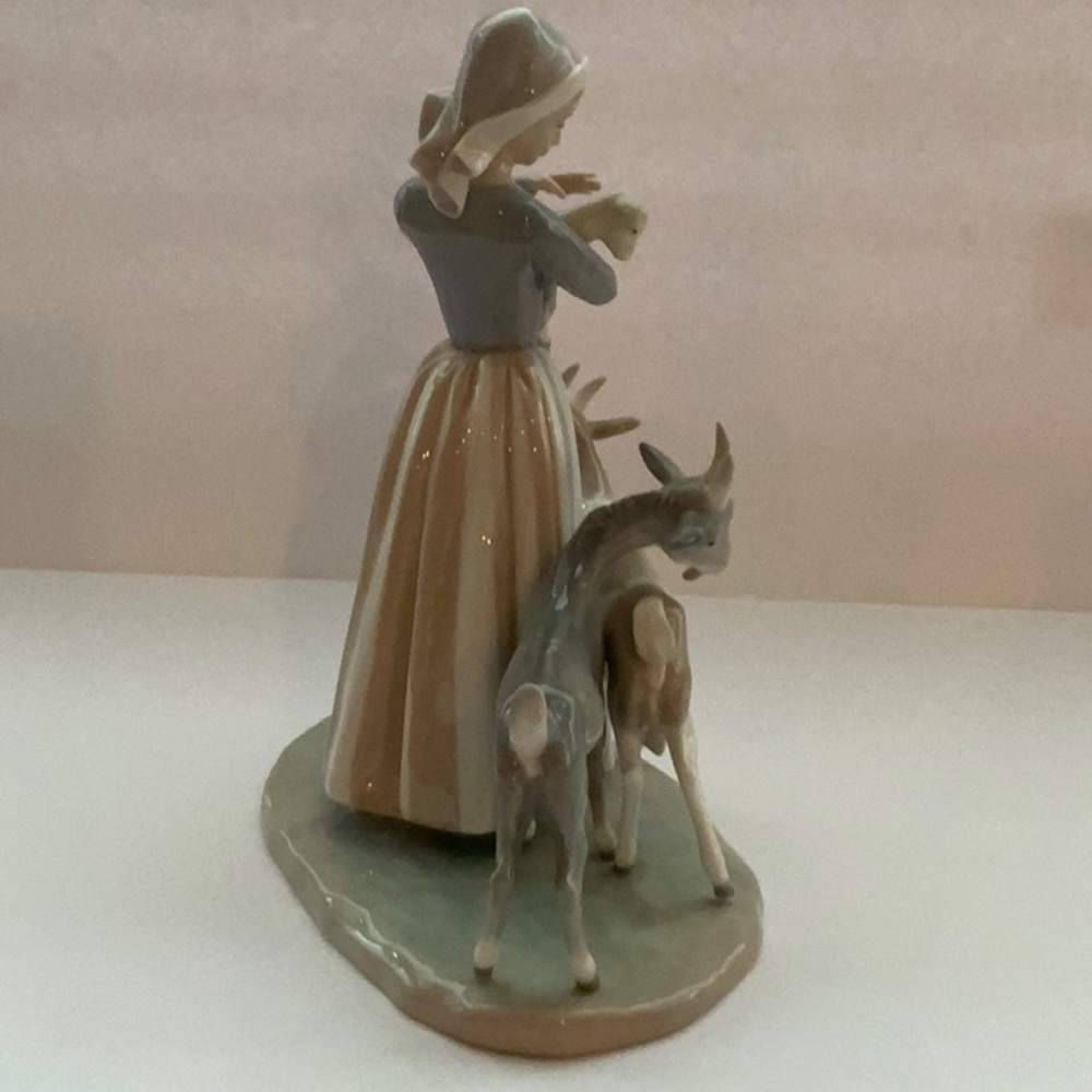Lladro #1001 Shepherdess With Goats- RARE - Picture 4 of 8